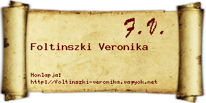 Foltinszki Veronika névjegykártya